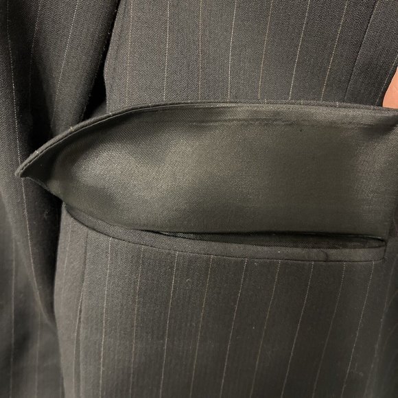 Ralph Lauren Dillards Blue Pinstriped Suit Jacket Mens 41R Sport Coat Blazer - Picture 6 of 16